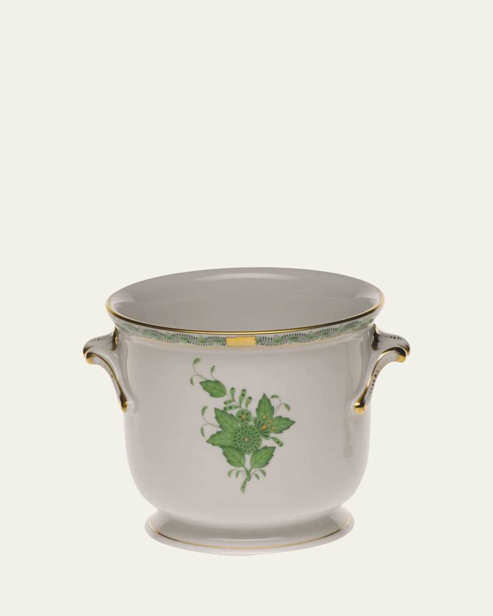 Chinese Bouquet Green Small Cache Pot